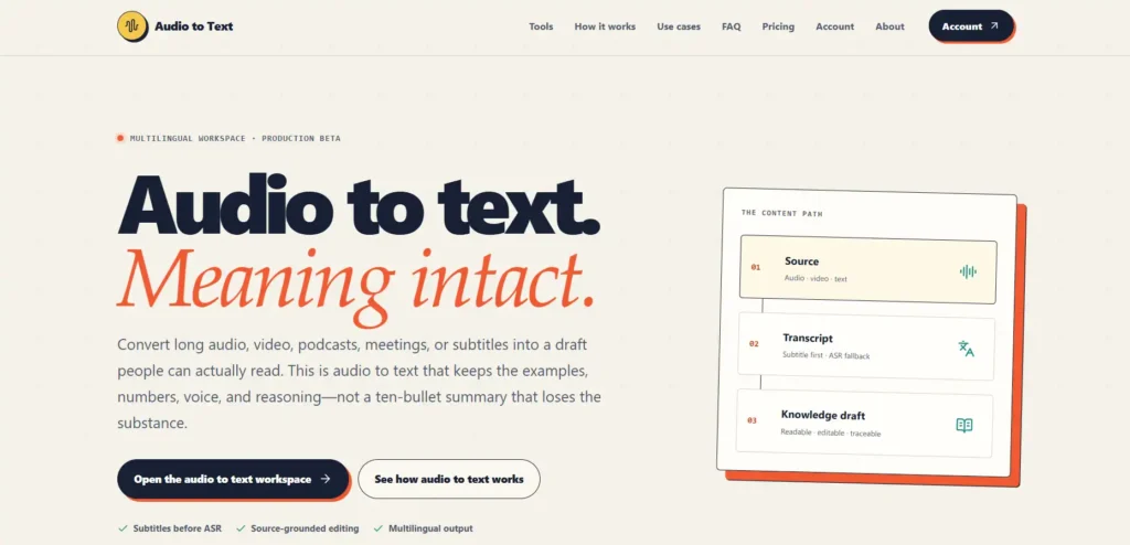 Audio to Text