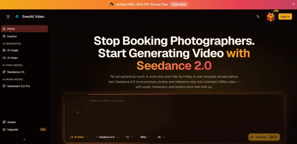 Seedance 2.0 AI Video Generator